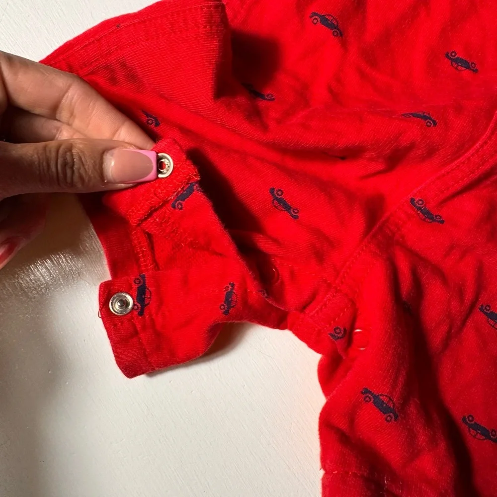 Carter’s baby/toddler Red‎ overalls 18 moths car design “rolling with my daddy